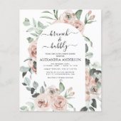 Budget Emerald Green Brunch & Bubbly Brautparty (Vorderseite)