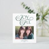 Budget Emerald Green Christmas Joyful Foto (Stehend Vorderseite)