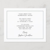 Budget Emerald Green Eucalyptus New Address Card (Rückseite)