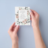 Budget Emerald Green Floral Wedding Flyer (Gruppe)