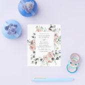 Budget Emerald Green Floral Wedding Flyer (Einzeln)
