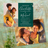 Budget Emerald Green Fotos Hochzeitseinladung