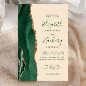 Budget Emerald Green Gold Agate Champagne Wedding