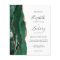 Budget Emerald Green Gold Agate Hochzeitseinladung