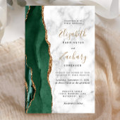 Budget Emerald Green Gold Agate Marble Wedding