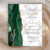 Budget Emerald Green Gold Agate Marble Wedding