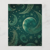 Budget Emerald Green Gold Celestial Wedding (Rückseite)