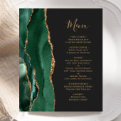 Budget Emerald Green Gold Dark Wedding Menu