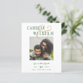 BUDGET Emerald Green Gold FOTO Save the Date (Stehend Vorderseite)