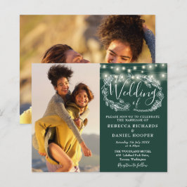 Budget Emerald Green Lights 2 Foto Hochzeit Einlad