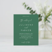 Budget Emerald Green MOD Calligraphy Wedding (Stehend Vorderseite)