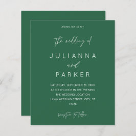 Budget Emerald Green MOD Calligraphy Wedding
