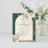 BUDGET Emerald Green Pampas Grass Peach Wedding (Stehend Vorderseite)