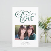 Budget Emerald Green Pattern Joyful Holiday Foto (Stehend Vorderseite)