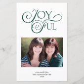 Budget Emerald Green Pattern Joyful Holiday Foto (Vorderseite)