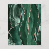 Budget Emerald Green Rose Gold Agate Wedding (Rückseite)