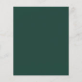 Budget Emerald Green Script Wedding Einladung (Rückseite)