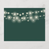 Budget Emerald Green Wedding Details Foto einladen (Rückseite)