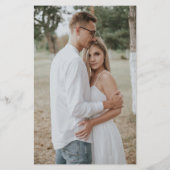 Budget Emerald Green Wedding mit Foto Einladung (Rückseite)