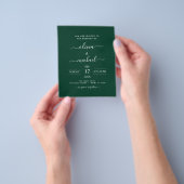 Budget Emerald Green Wedding Modern Typografy Flyer (Gruppe)