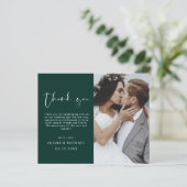 Budget Emerald Green Wedding Vielen Dank Foto (Stehend Vorderseite)