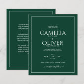 Budget Emerald Green White Monochrome Wedding (Vorne/Hinten)
