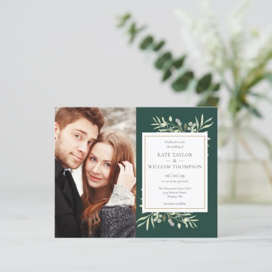 Budget Emerald Greenery Fotos Wedding (Stehend Vorderseite)