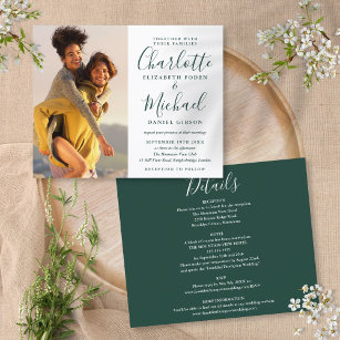 Budget Emerald Wedding alles in einem Foto Einladu