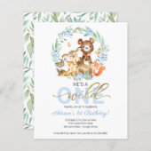 Budget Er ist eine wilde Einladung zum ersten Gebu (Vorne/Hinten)