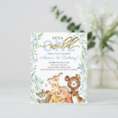 Budget Er ist eine wilde Einladung zum ersten Gebu (Stehend Vorderseite)