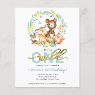 Budget Er ist eine wilde Einladung zum ersten Gebu