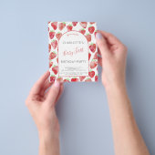 Budget Erdbeere erste Geburtstagspartei Einladung Flyer (Gruppe)