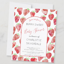 Budget Erdbeeren Baby Dusche Einladung