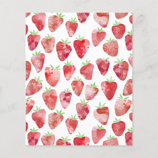 Budget Erdbeeren Baby Dusche Einladung (Rückseite)