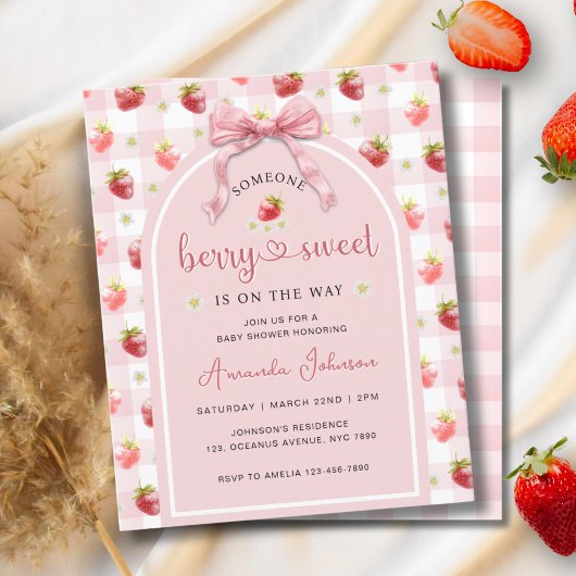 Budget Erdbeeren Ribbon Berry Sweet Baby Dusche