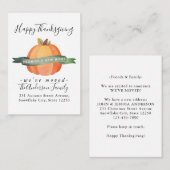 Budget Erntedank Neue Zuhause Pumpkin Moving Card Mitteilungskarte (Vorne/Hinten)