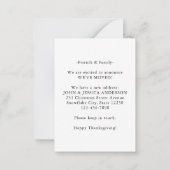 Budget Erntedank Neue Zuhause Pumpkin Moving Card Mitteilungskarte (Rückseite)