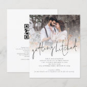 Budget Erreichte Foto QR Hochzeit Einladung (Vorne/Hinten)