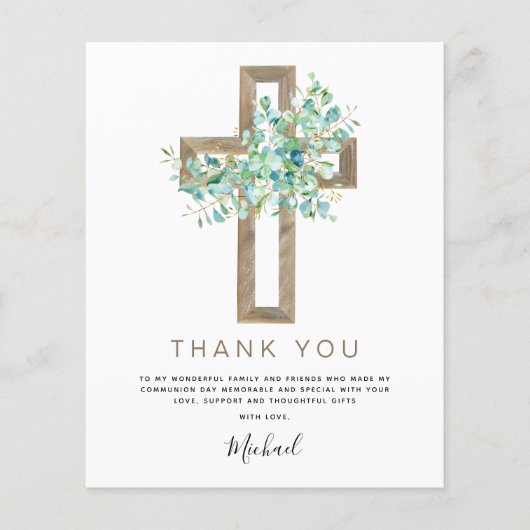 Budget Erste heilige Kommune Vielen Dank Eukalyptu Flyer (Vorne)