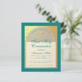 Budget Erste Kommunen Imitate Gold Aquamarine Einl (Stehend Vorderseite)