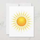 Budget Erste Reise rund um die Sun Birthday Einlad (Rückseite)