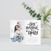 Budget Erste Weihnachten als Familienkarte (Stehend Vorderseite)