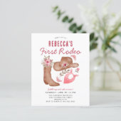 Budget Erster Rodeo Blush Pink Cowgirl 1 Geburtsta (Stehend Vorderseite)