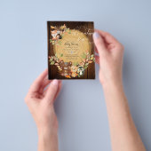 BUDGET Es ist ein Baby-WOODLAND-TIERE Kinderdusche Flyer (Gruppe)