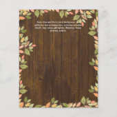 BUDGET Es ist ein Baby-WOODLAND-TIERE Kinderdusche Flyer (Hinten)