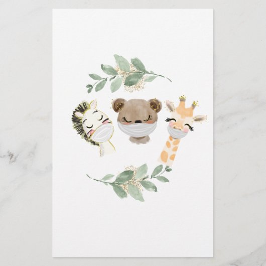 Budget Es ist eine Baby-Dusche Woodland Eukalyptus (Rückseite)