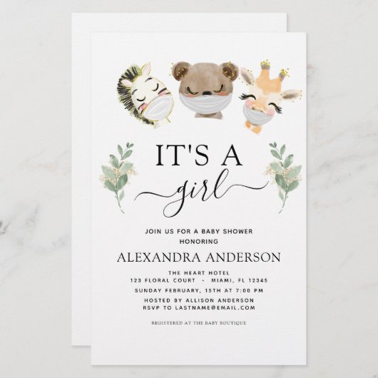 Budget Es ist eine Girl Baby Duwer Woodland Eukaly (Vorne/Hinten)