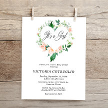 Budget Es ist eine Girl Peach Baby Dusche