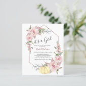 Budget Es ist eine Mädchen Pumpkin Baby Dusche Ein (Stehend Vorderseite)