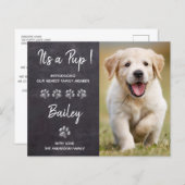 Budget Es ist eine Pup New Pet Puppy Dog Ankündigu (Vorne/Hinten)